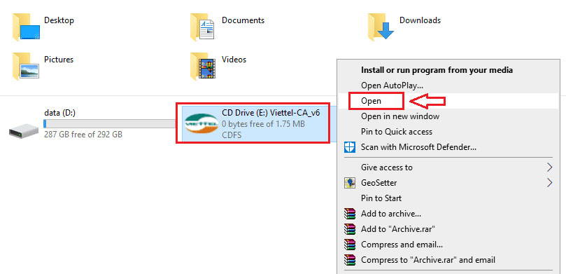 Hướng dẫn cài đặt CKS viettel