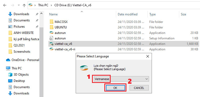 Hướng dẫn cài đặt CKS viettel
